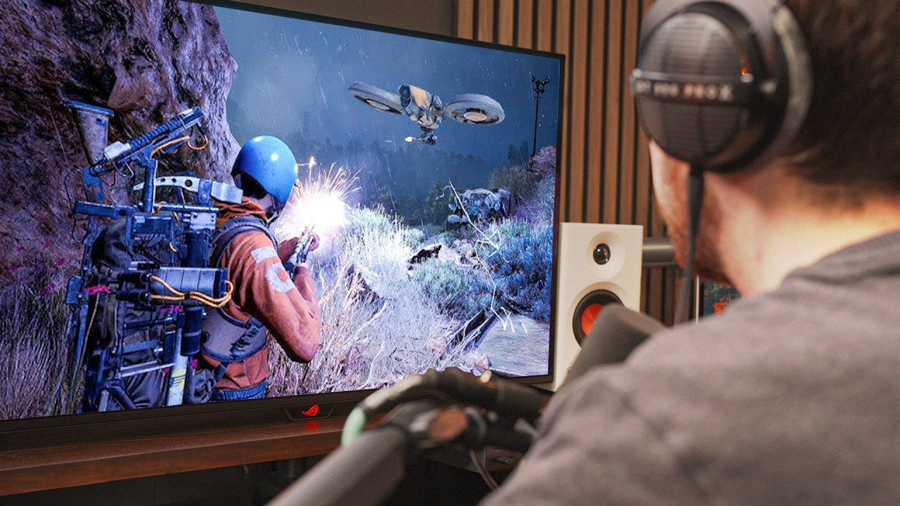 Overkill Monitor Setup My Overkill Gaming + Editing Desk Setup | OLED Monitor, RTX 5090 + More ...