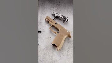 Changing out the grip of a SIG P320-M18 with a Wilson Combat Grip Module - Stop Motion #Shorts