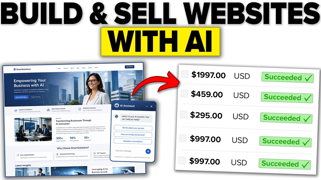 How To Build and Sell AI Websites To Businesses with AI in 2026 (GoHighLevel Website Builder)