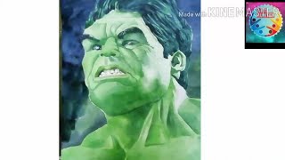 Hulk drawing. Water colour. Step by step drawing. Avenger super hero drawing screenshot 1