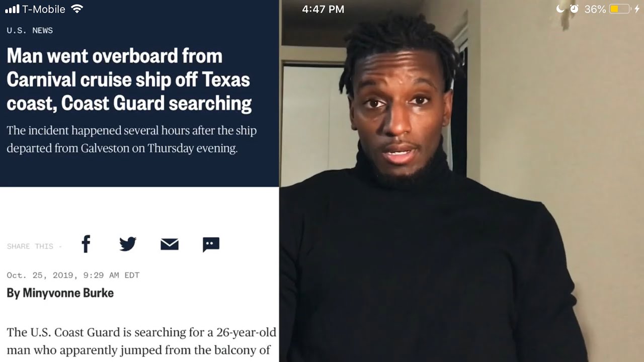 man overboard on carnival cruise ship
