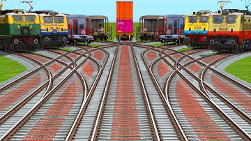 9 TRAINS PASSING FOR BUMPY RAILROAD TRACKS BACKWARD RAILROAD TRACKS/ train wold4 