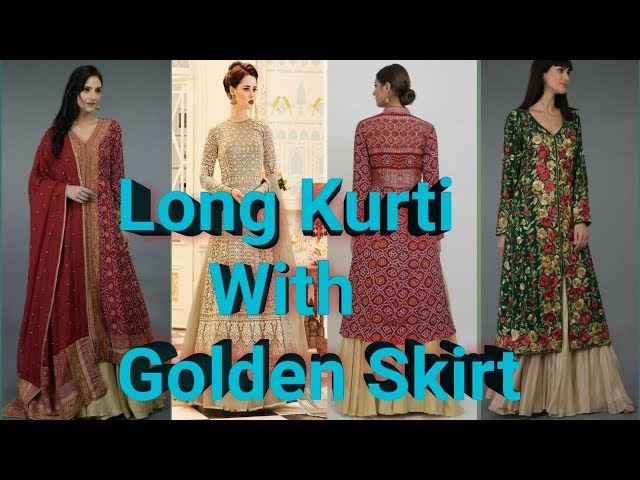 Aggregate 216+ golden skirt with kurti super hot