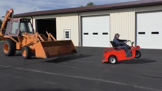 The modified Cushman V/S the backhoe. Will it pull the Case? by 2jeffs1 3,315 views 2 years ago 7 minutes, 27 seconds