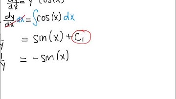Screencast 7.4.4 Solving a separable differential equation example 3