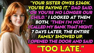 My Parents Disowned Me Because I Refused To Pay My Sister's $240K Debt—7 Days Later…