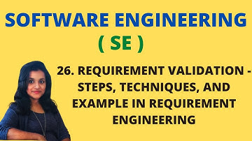 26  Requirement Validation - Steps, Techniques in Software Engineering with Example |SE|