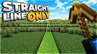 Minecraft, But ONLY Walking In A Straight Line… again