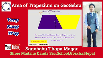Area of trapezium on GeoGebra
