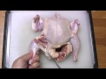 丸鶏の４つ落とし 　鶏の捌き方Cutting up a chicken
