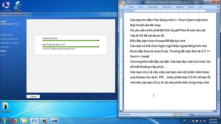 Hướng dẫn cài đặt phần mềm photoshop cs4 năm 2024