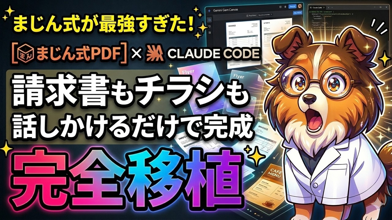 まじん式PDFが便利すぎたので、Claude Codeに移植して「一言で完成」の