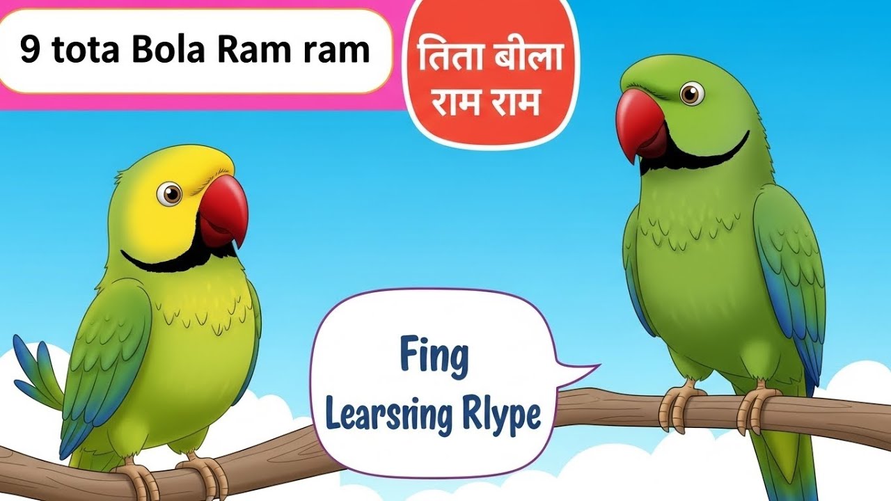 Tota Bola Ram Ram | Fun Hindi-English Kids Song | Nursery Rhyme for Toddlers