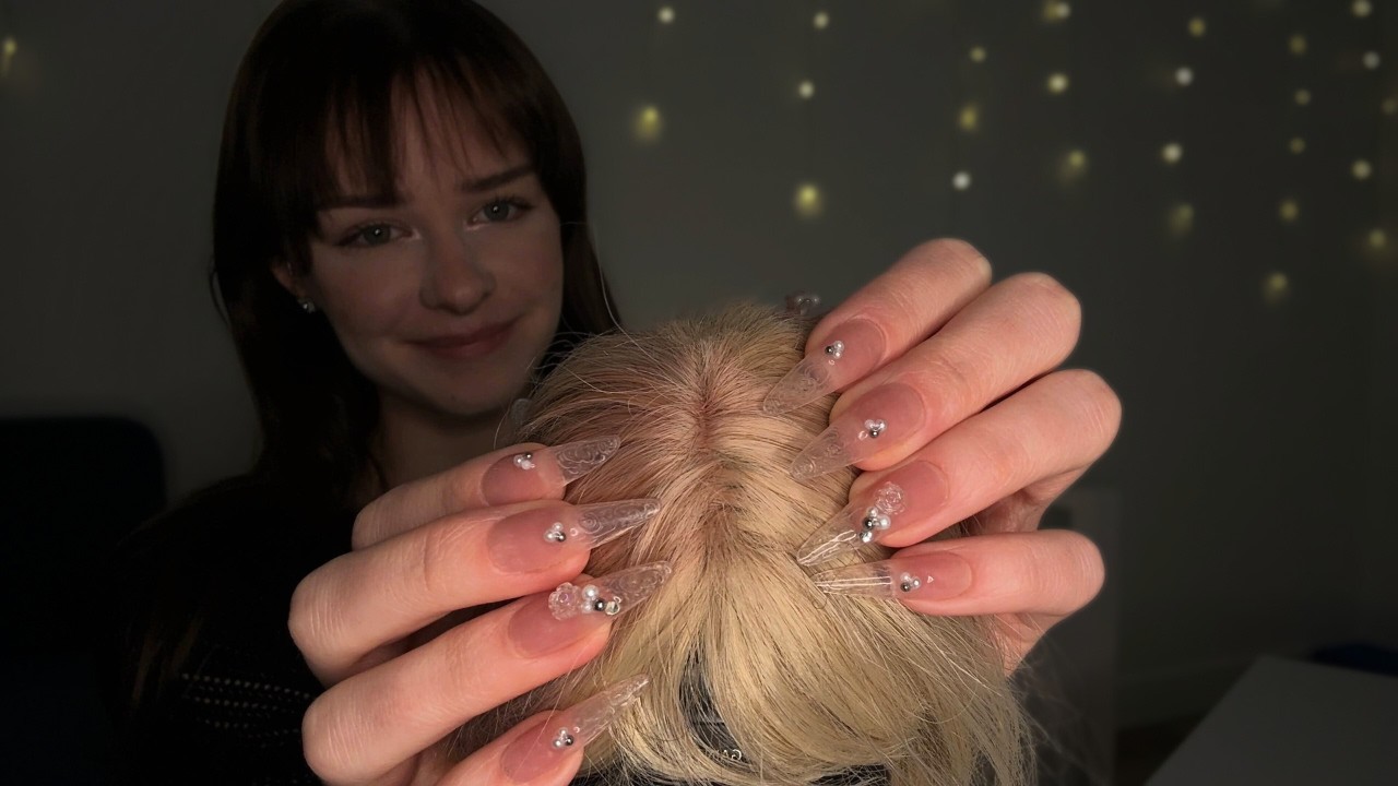 Deep Scalp Scratches + Massage (No Talking) Wig on Mic [ASMR]