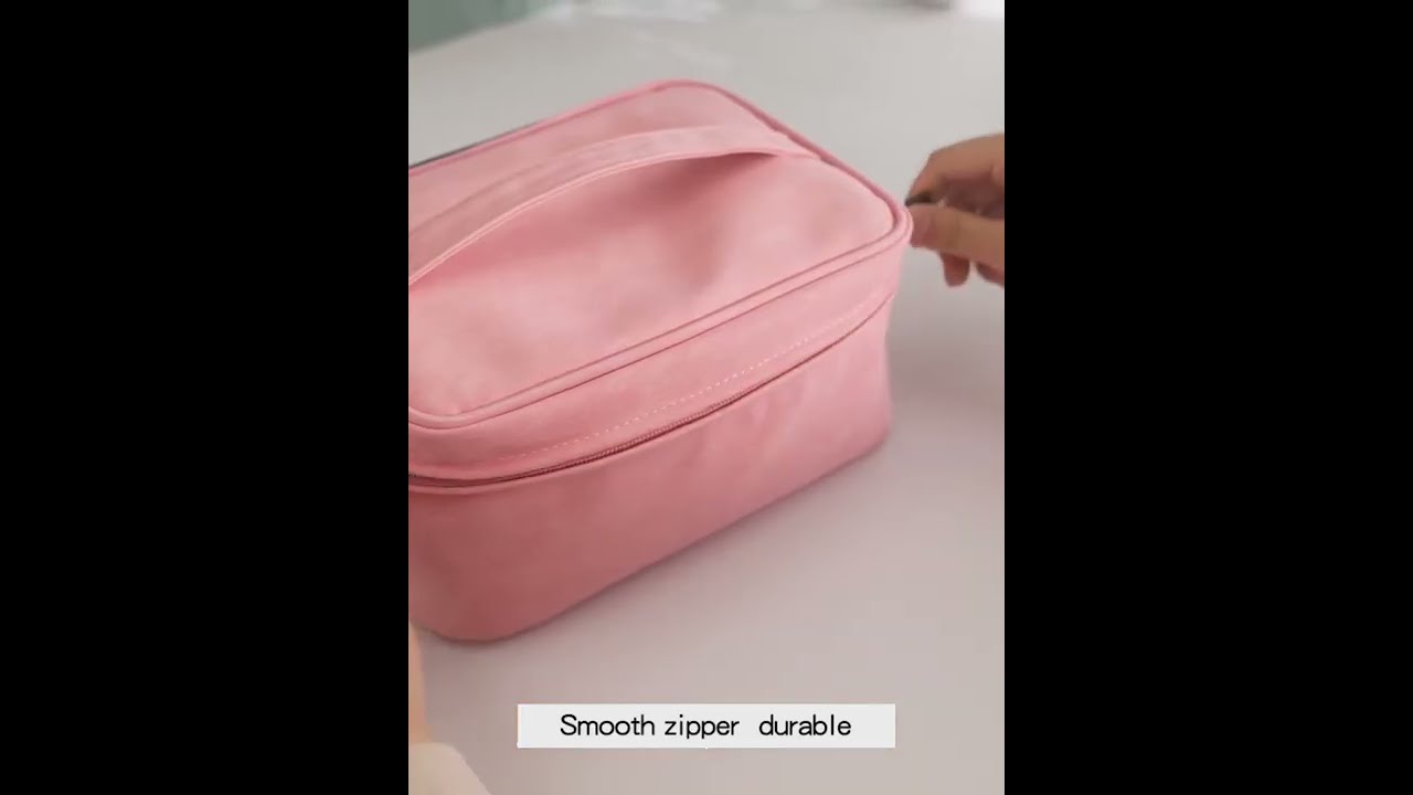 Multi Pocket Cosmetic Bag Storage Cosmetics Makeup Brushes Ladies Practical Small Handbag 