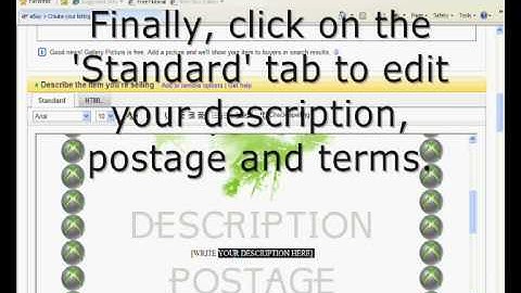 eBay Template Tutorial for Internet Explorer