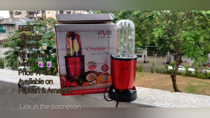 LA' VITE Cherie Mixer Grinder Blender 400 W with 3 Jars and Detachable  Blades