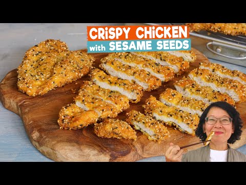 Crispy Fried Chicken with Sesame Seeds