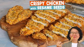 Crispy Fried Chicken with Sesame Seeds