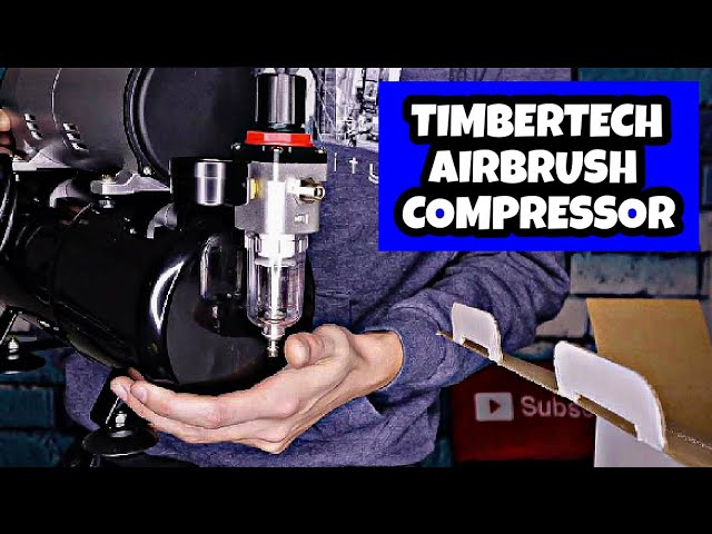 Timbertech Oil-free Mini Compressor for Airbrushing Unboxing 