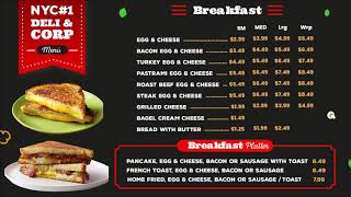 Digital Menu Board Templates by iMotionMedia.com