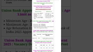Union Bank of India UBI Apprentice Online form 2025