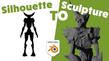 Quick base mesh from silhouette for concept sculpting in Blender