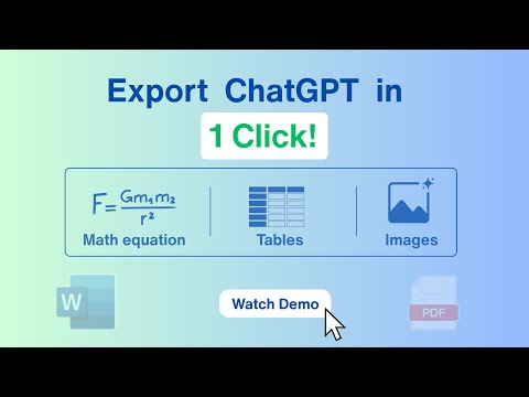 ChatGPT to Word or PDF video preview 2