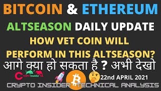 Bitcoin Ethereum VET Altcoin Daily update- CryptoInsiderTA Hindi