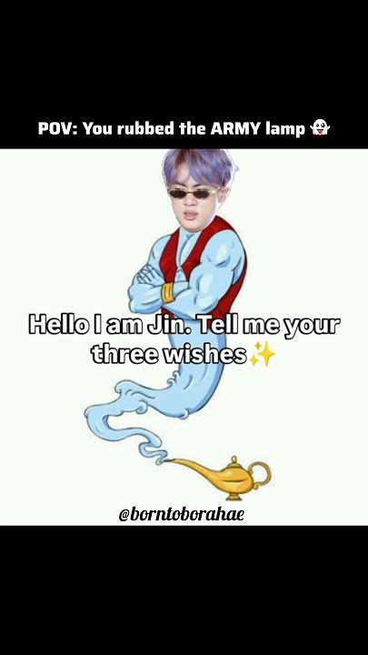 Genie Jin is here... what are your three wishes? π»π€ #bts #jin #wwh #shorts