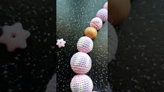 Nursing Necklace and Teether Toy &quot;Pink Mosaic&quot; // Слингобусы и грызунок Ярмирина &quot;Розовая Мозаика&quot;