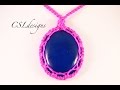 Looping technique macrame cabochon