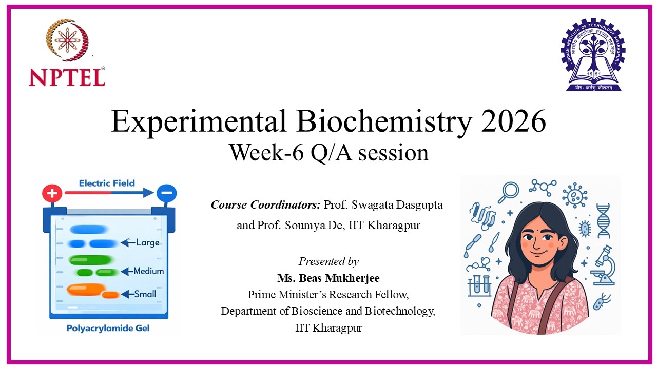 SDS PAGE, AGE, 2D PAGE, Native PAGE | MCQs, MSQs and NATs | Experimental Biochemistry | NPTEL 2026