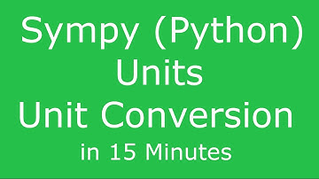Units and Unit Conversions with Python