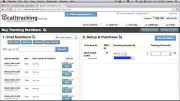 CallTrackingMetrics buying a phone number