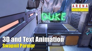 Camera Tracking 3D & Text Animation By Swapnil - Enrol in Animation Training Institute in Anand