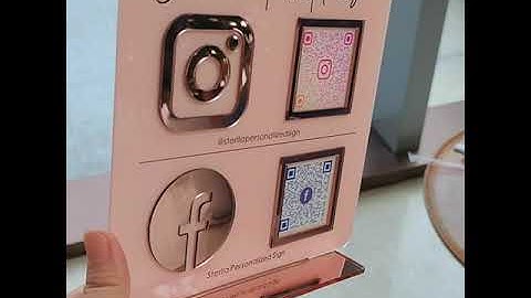 Triple Icon and QR Code Instagram Facebook Business Social Media Hairdressers Beautician Sign