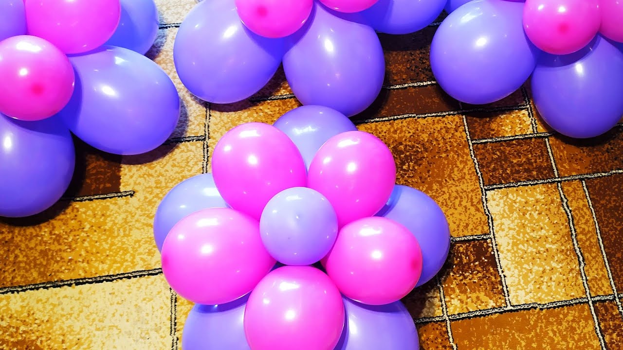 ⁣Цветы из шариков (balloon flower)/Самый простой способ!