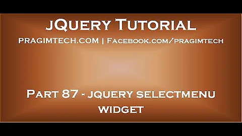 jquery selectmenu widget