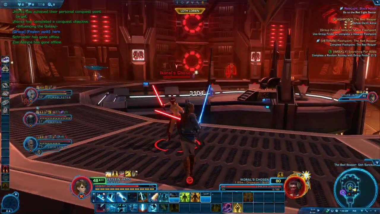 SWTOR Gameplay! No Commentary! Flashpoint The Red Reaper! Last Boss!