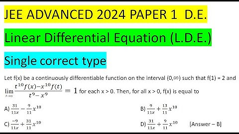 Let f(x) be a continuously differentiable function on the interval (0,∞) such that f(1) = 2 and