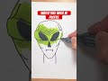 How to Draw an Alien 👽 #shorts #satisfying #short #draw