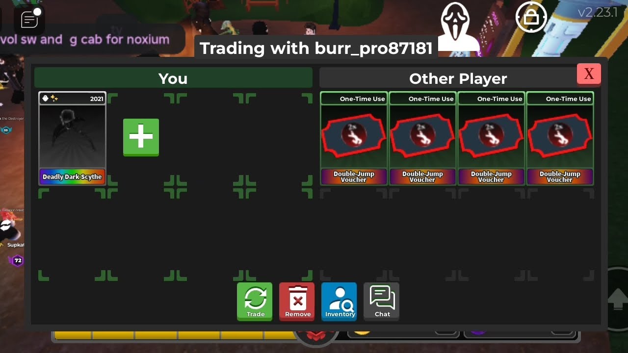 Trading Deadly Dark Scythe (Part 5) | Roblox | Survive The Killer