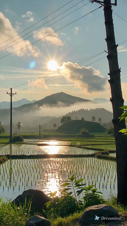 Embun di Pagi Hari  #ai #travel