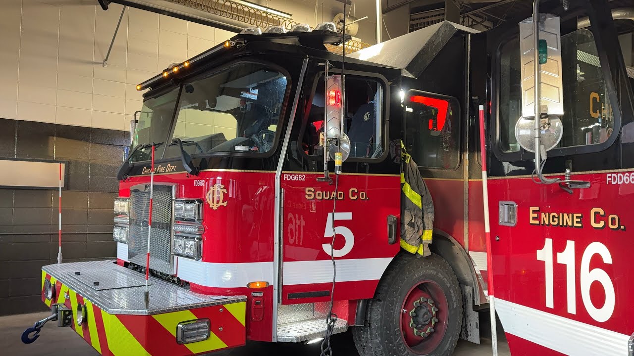 🔥WORKING FIRE🔥Chicago fire dept *BRAND NEW* Squad 5 Engine 116 