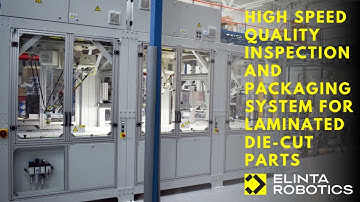High speed quality inspection and packaging system for laminated die cut parts