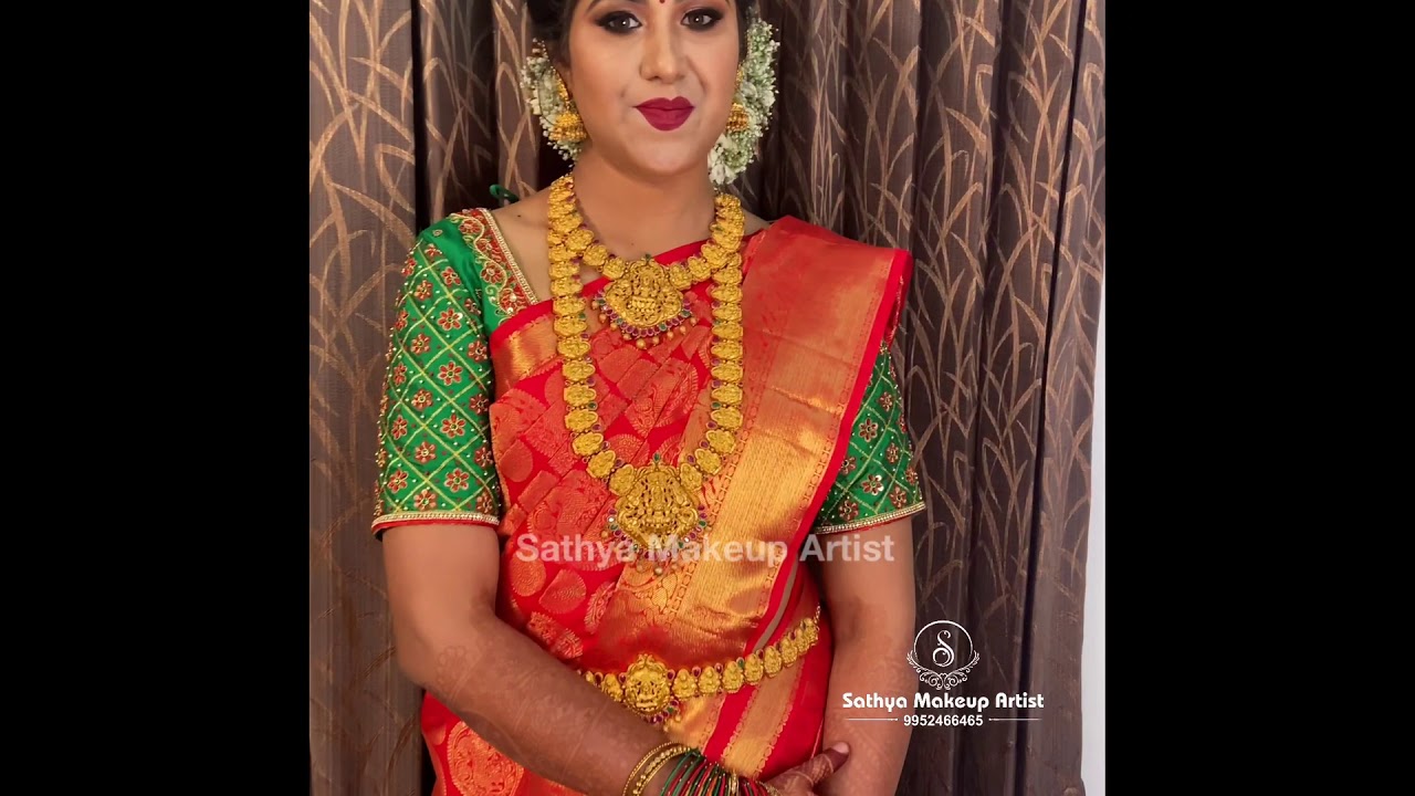 South Indian Tamil Bridal Makeup Look Sathya Make Artist HD Makeup Airbrush Makeup