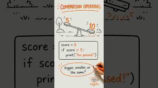 Comparison operators tell your code which side wins #python #Shorts
