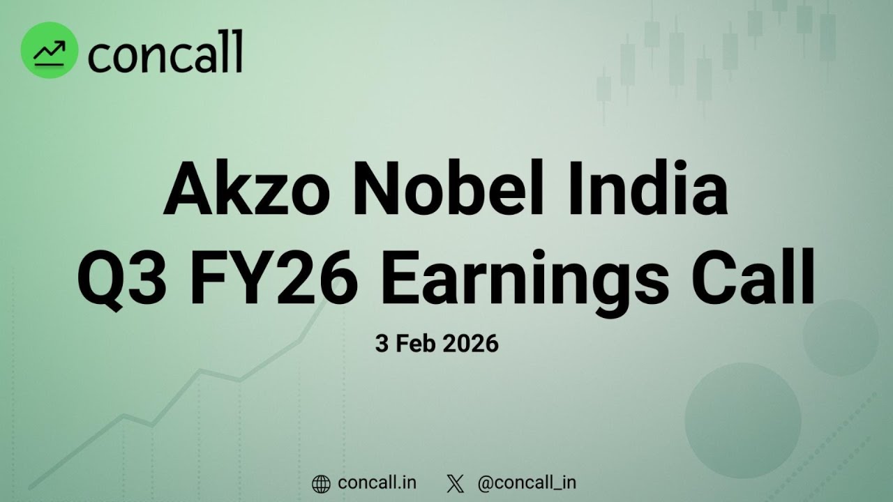 Akzo Nobel Q3 FY26 Earnings Conference Call | concall.in - YouTube