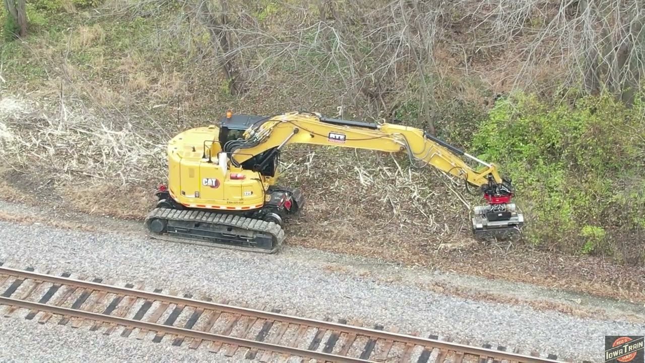 MOW EQUIPMENT SETS ON THE UNION PACIFIC! FORESTRY HEAD IN ACTION, FAST TRAINS AND DRONE VIEWS!